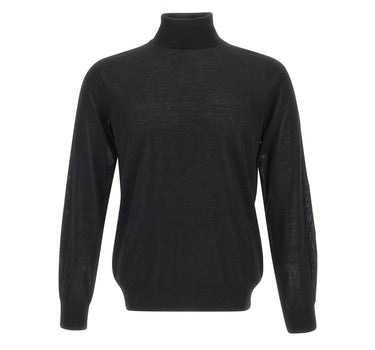 KANGRA Dolcevita in lana vergine BLACK Uomo 