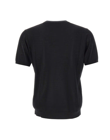 KANGRA Maglia in lana vergine BLACK Uomo 