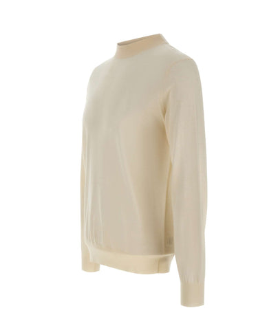 KANGRA Maglia mezzo lupetto in lana vergine WHITE Uomo 