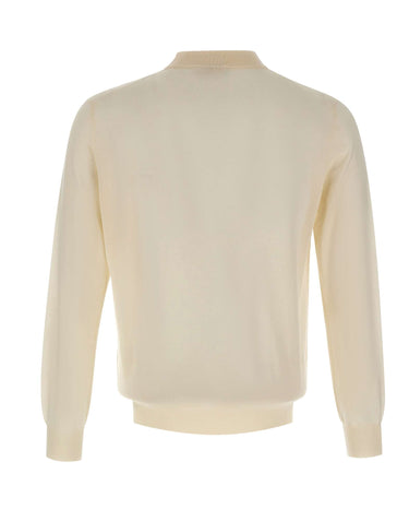 KANGRA Maglia mezzo lupetto in lana vergine WHITE Uomo 