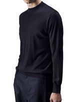 KANGRA Maglia mezzo lupetto in lana vergine BLUE Uomo 