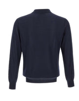 KANGRA Maglia mezzo lupetto in lana vergine BLUE Uomo 