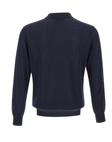 KANGRA Maglia mezzo lupetto in lana vergine BLUE Uomo 