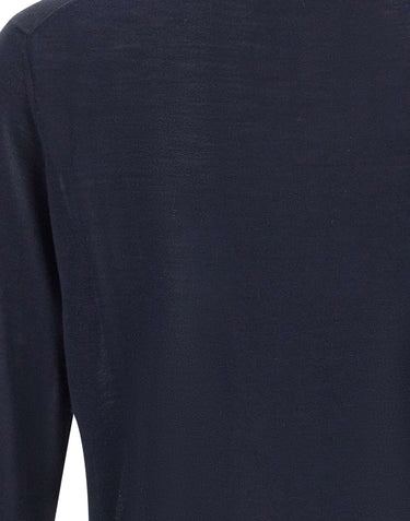 KANGRA Maglia mezzo lupetto in lana vergine BLUE Uomo 