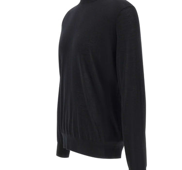 KANGRA Maglia mezzo lupetto in lana vergine BLACK Uomo 