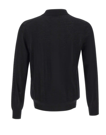 KANGRA Maglia mezzo lupetto in lana vergine BLACK Uomo 