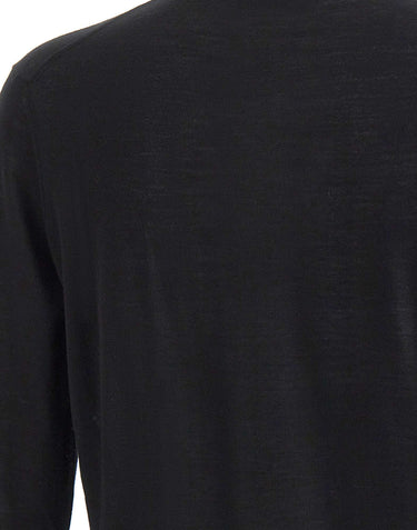 KANGRA Maglia mezzo lupetto in lana vergine BLACK Uomo 