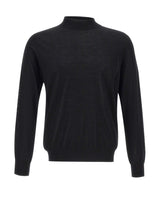 KANGRA Maglia mezzo lupetto in lana vergine BLACK Uomo 