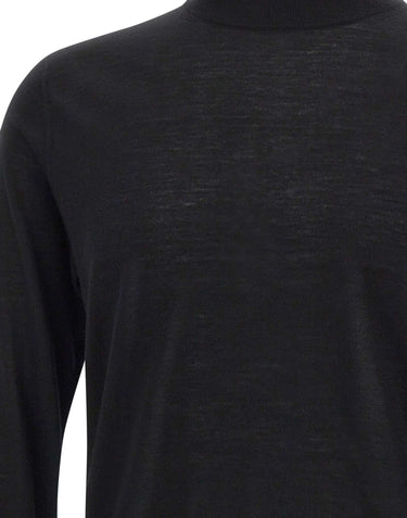 KANGRA Maglia mezzo lupetto in lana vergine BLACK Uomo 