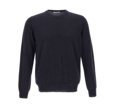 KANGRA Pullover girocollo in lana vergine BLUE Uomo 