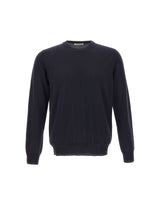 KANGRA Pullover girocollo in lana vergine BLUE Uomo 