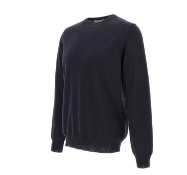 KANGRA Pullover girocollo in lana vergine BLUE Uomo 