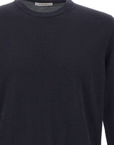 KANGRA Pullover girocollo in lana vergine BLUE Uomo 