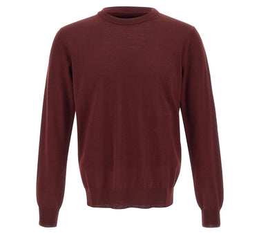 KANGRA Pullover girocollo in lana vergine RED Uomo 