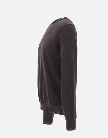 Pullover girocollo in lana vergine 402201 146 KANGRA 