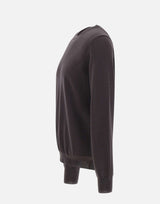 KANGRA Pullover girocollo in lana vergine BROWN Uomo 