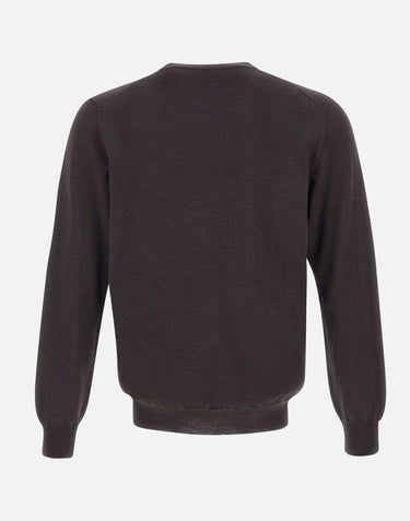 Pullover girocollo in lana vergine 402201 146 KANGRA 