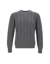 KANGRA Maglia in lana e cotone GREY Uomo 