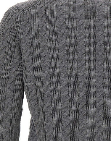 KANGRA Maglia in lana e cotone GREY Uomo 