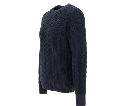 KANGRA Maglia in lana e cotone BLUE Uomo 