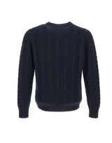KANGRA Maglia in lana e cotone BLUE Uomo 