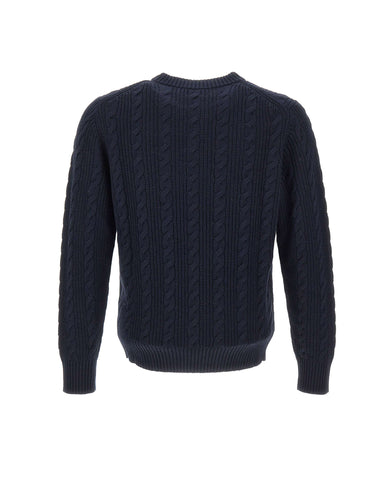 KANGRA Maglia in lana e cotone BLUE Uomo 