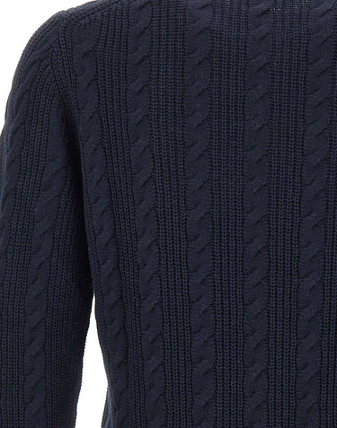 KANGRA Maglia in lana e cotone BLUE Uomo 