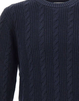 KANGRA Maglia in lana e cotone BLUE Uomo 