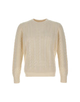 KANGRA Maglia in lana e cotone WHITE Uomo 