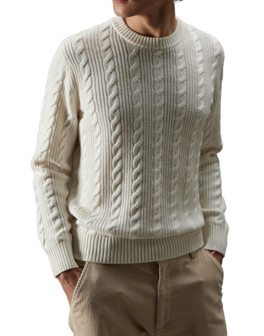 KANGRA Maglia in lana e cotone WHITE Uomo 