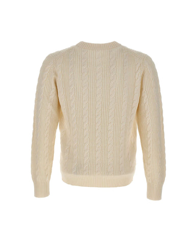 KANGRA Maglia in lana e cotone WHITE Uomo 