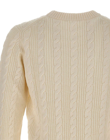 KANGRA Maglia in lana e cotone WHITE Uomo 