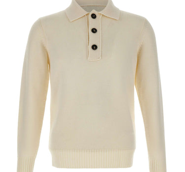 KANGRA Polo in lana vergine WHITE Uomo 