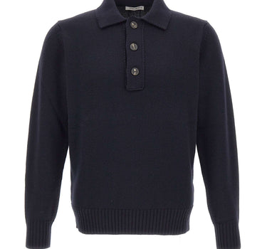 KANGRA Polo in lana vergine BLUE Uomo 