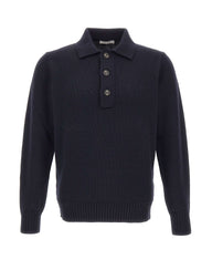 KANGRA Polo in lana vergine BLUE Uomo 