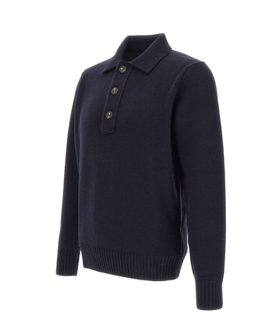 KANGRA Polo in lana vergine BLUE Uomo 