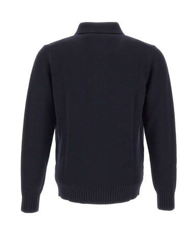 KANGRA Polo in lana vergine BLUE Uomo 