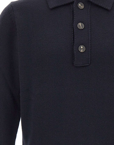KANGRA Polo in lana vergine BLUE Uomo 