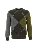 KANGRA Maglia in lana e cashmere GREEN Uomo 