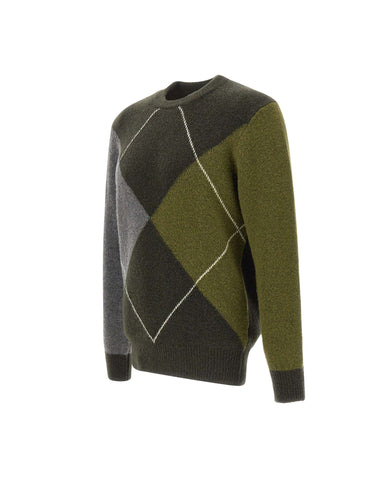 KANGRA Maglia in lana e cashmere GREEN Uomo 