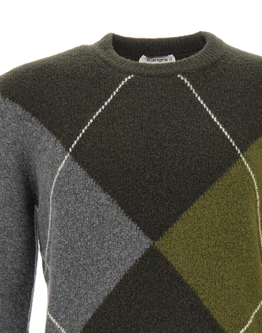 KANGRA Maglia in lana e cashmere GREEN Uomo 