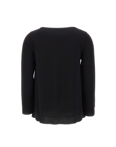 KANGRA Maglia in lana e cashmere BLACK Donna 