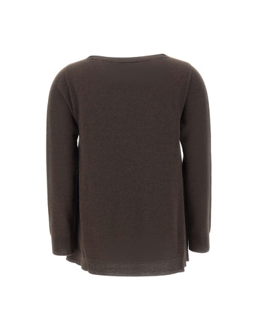 KANGRA Maglia in lana e cashmere BROWN Donna 