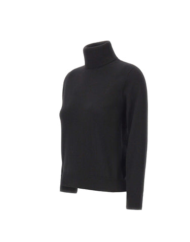 KANGRA Dolcevita in lana e cashmere BLACK Donna 