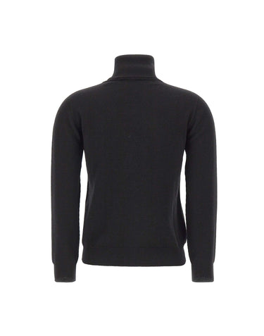 KANGRA Dolcevita in lana e cashmere BLACK Donna 