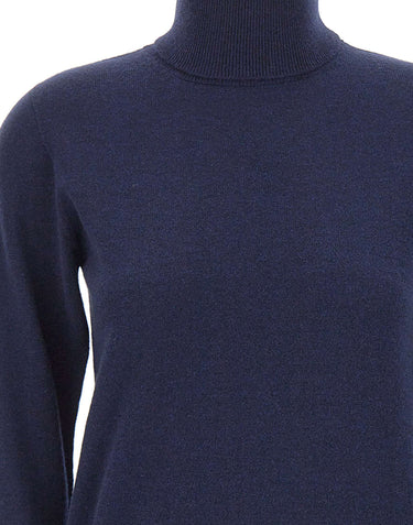 KANGRA Dolcevita in lana e cashmere BLUE Donna 