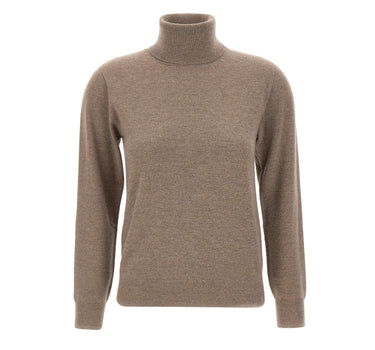 KANGRA Dolcevita in lana e cashmere BROWN Donna 