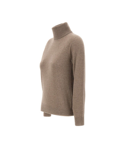 KANGRA Dolcevita in lana e cashmere BROWN Donna 