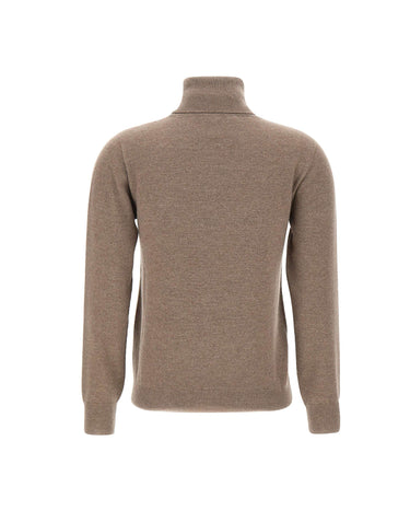KANGRA Dolcevita in lana e cashmere BROWN Donna 