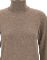 KANGRA Dolcevita in lana e cashmere BROWN Donna 